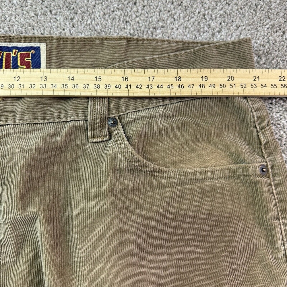Levis 549 Corduroy Pants Mens 42x32 Brown Tan Low Loose Straight Leg‎ Casual - Picture 9 of 16